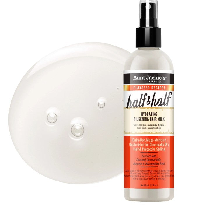 Aunt Jackie's Half & Half Hydrating Silkening Hair Milk 355ml