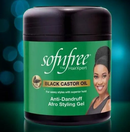 Sofnfree Black Castor Oil Anti-Dandruff Afro Styling Gel 500ml