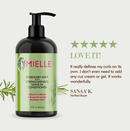 Mielle Rosemary Mint Strengthening Leave-In Conditioner 355ml