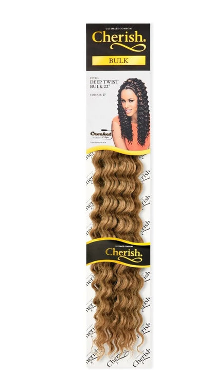 Cherish Synthetic Bulk Crochet Hair Extension Braids - Deep Twist 22 Inch