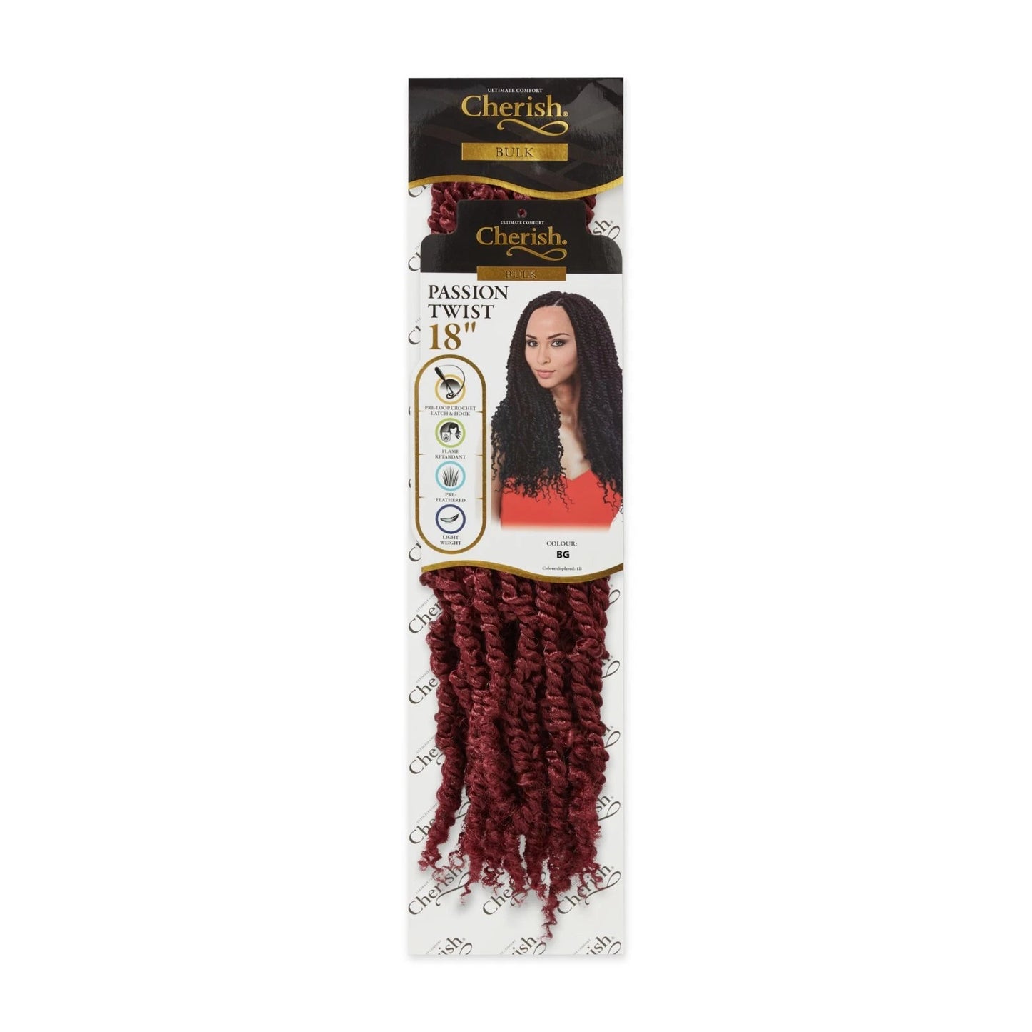 CHERISH CROCHET BRAID CURLY PRE LOOPED HAIR EXTENSION - PASSION TWIST 18''