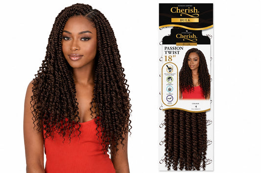 CHERISH CROCHET BRAID CURLY PRE LOOPED HAIR EXTENSION - PASSION TWIST 18''